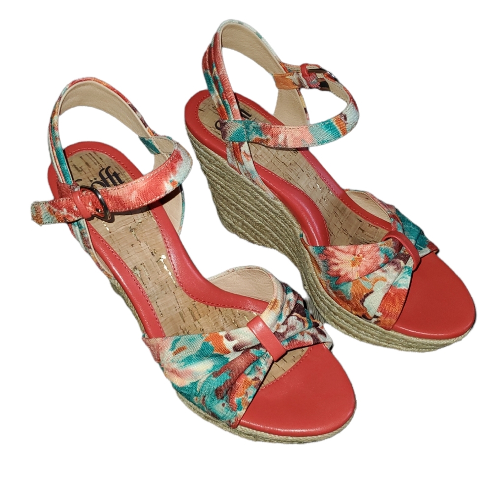 SOFFT Floral Platorm Sandal Women's Size 9M